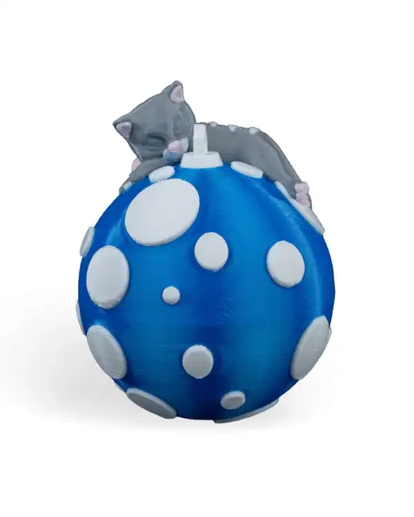 Sleeping Cat Christmas Ornament – proiect STL 3D - imagine 7