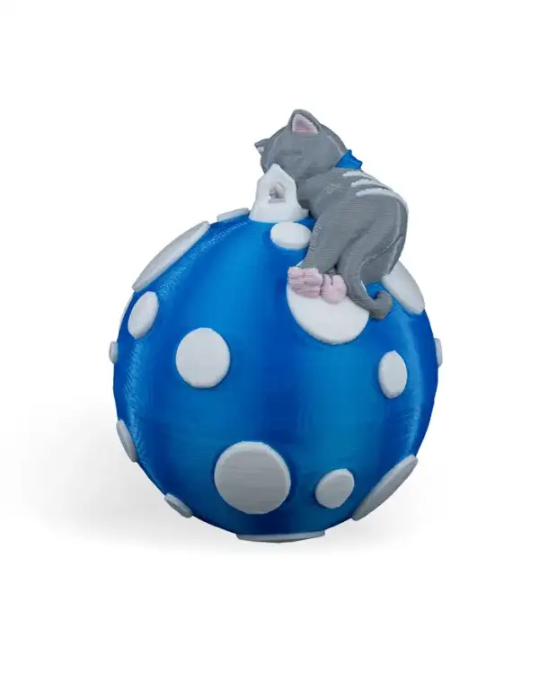 Sleeping Cat Christmas Ornament – proiect STL 3D - imagine 9