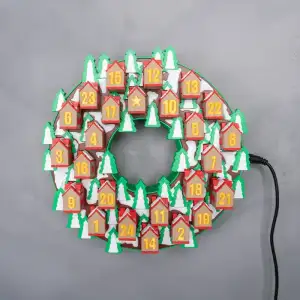 Decorațiune de Crăciun - Twinkle Town Wreath Countdown
