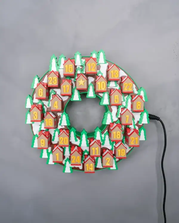 Twinkle Town Wreath Countdown – proiect STL 3D - imagine 2
