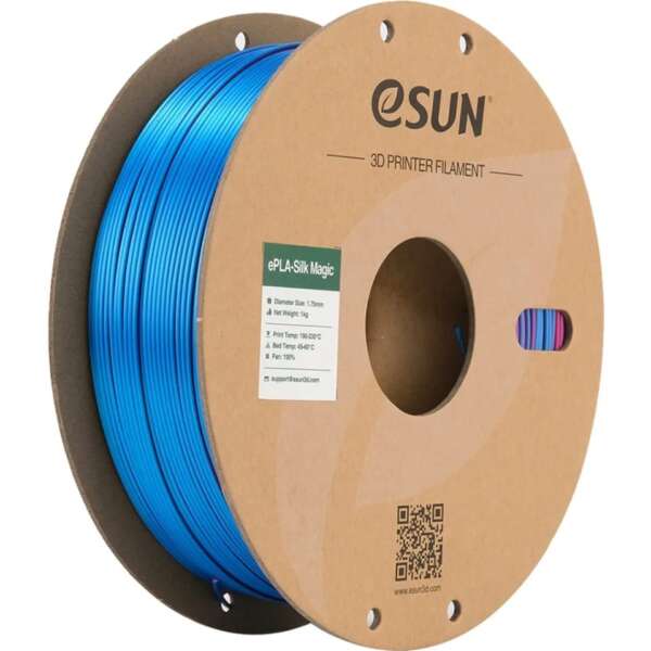 Filament eSUN eSilk PLA Magic Red Blue