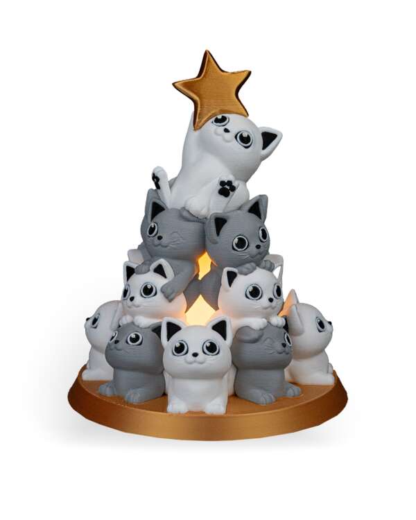 Catmas Tree Table Lamp – proiect STL 3D - imagine 2