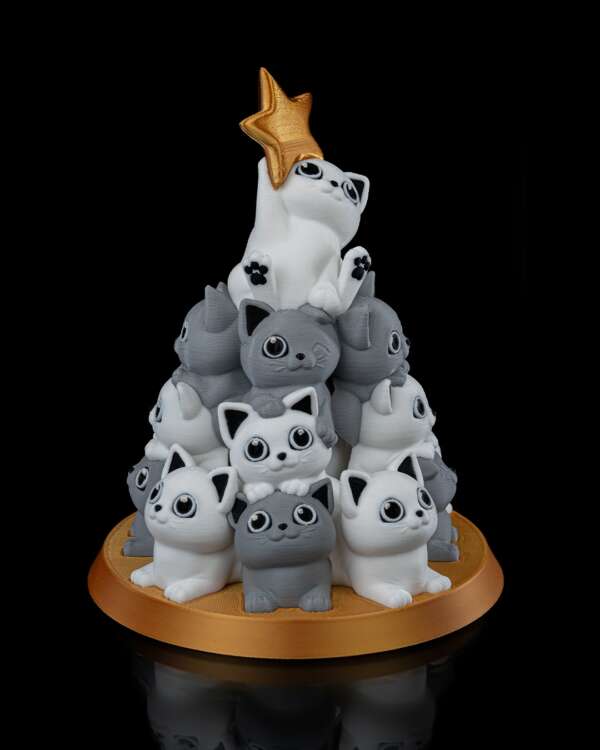 Catmas Tree Table Lamp – proiect STL 3D - imagine 3