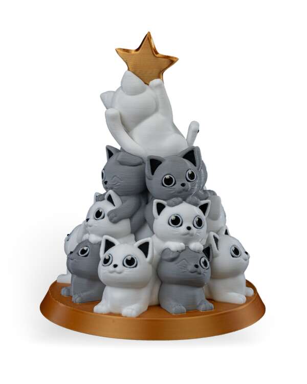 Catmas Tree Table Lamp – proiect STL 3D - imagine 6
