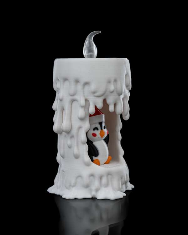 Penguin Candle Table Lamp – proiect STL 3D - imagine 7