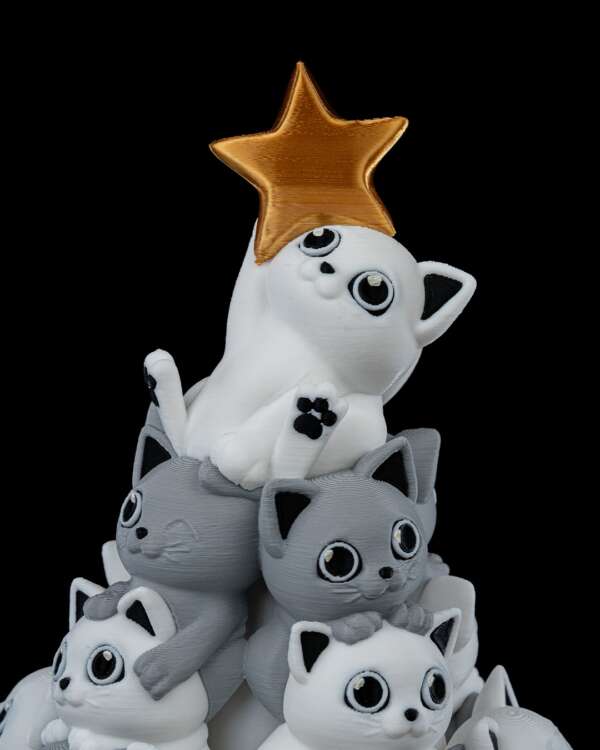 Catmas Tree Table Lamp – proiect STL 3D - imagine 9