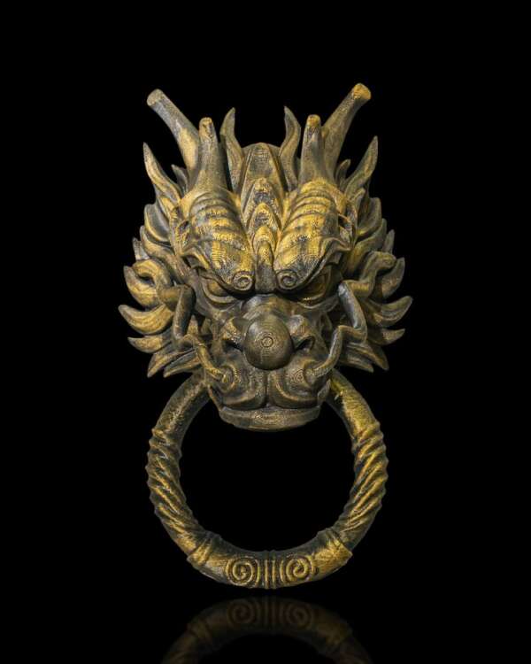 Chinese Dragon Door Knocker – proiect STL 3D