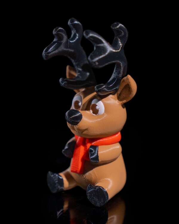 Cute Reindeer Phone Stand – proiect STL 3D - imagine 3