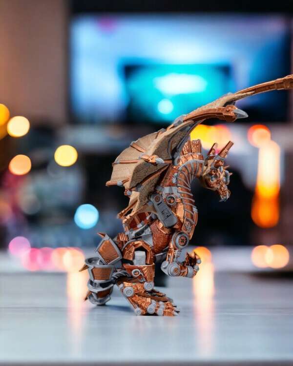 Epic Steampunk Dragon – proiect STL 3D - imagine 5