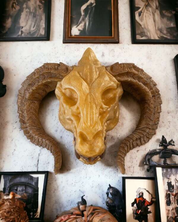 Gold Dragon Skull – proiect STL 3D - imagine 2