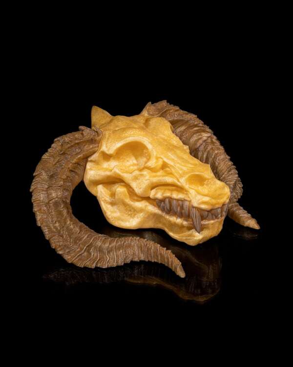 Gold Dragon Skull – proiect STL 3D - imagine 4