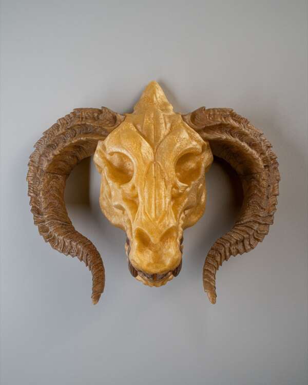 Gold Dragon Skull – proiect STL 3D - imagine 11