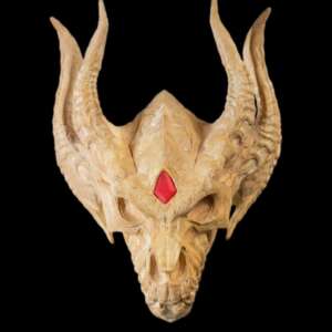 Silver Dragon Skull