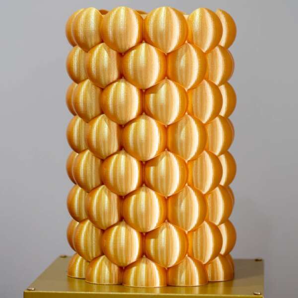 Honeycomb Luminance - vas decorativ imprimat 3D - imagine 2