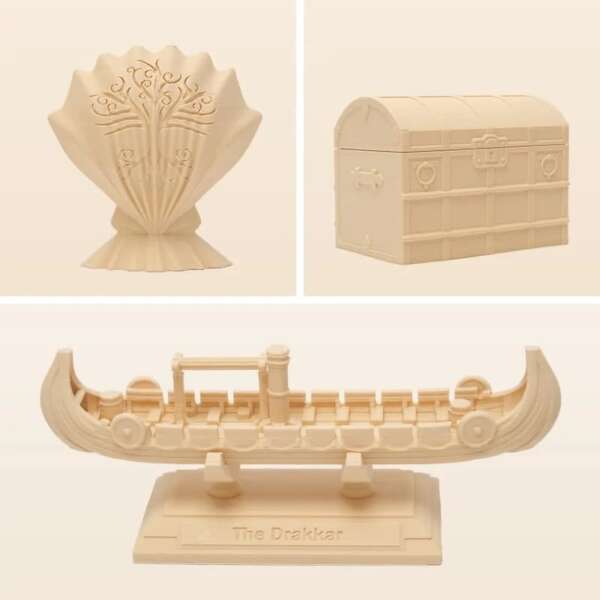 Filament eSUN Wood PLA Natural - imagine 2