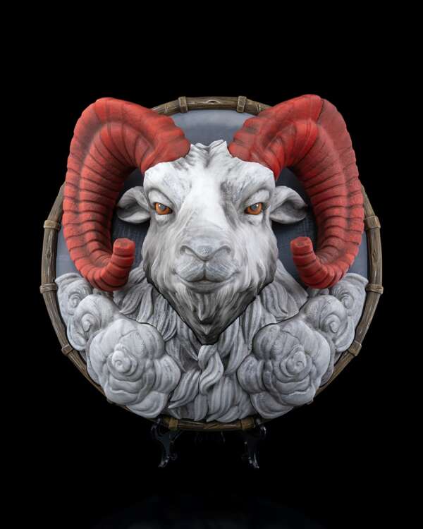 Goat Wall Piece – Proiect STL 3D - imagine 2
